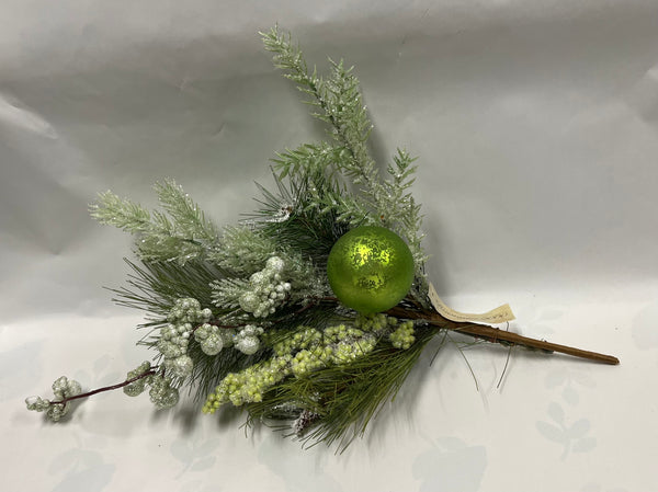 Long Needle Pine /Ball/ Berry Pick -Green/Silver