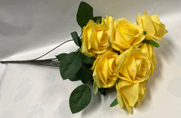 Artificial Rose Bush -Yellow