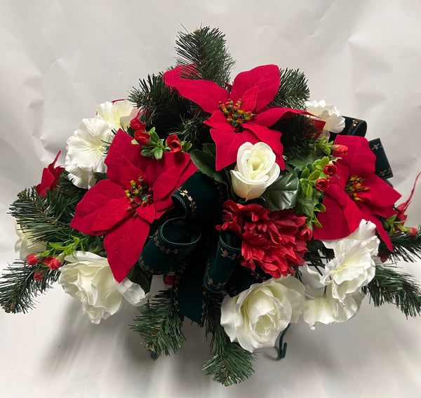 Artificial Stone Saddle -Red and Ivory