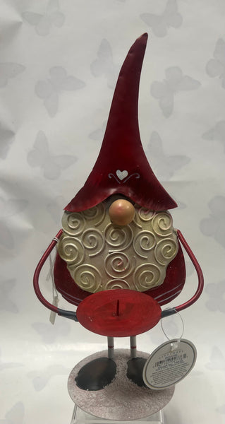 Metal Gnome Candle Holder