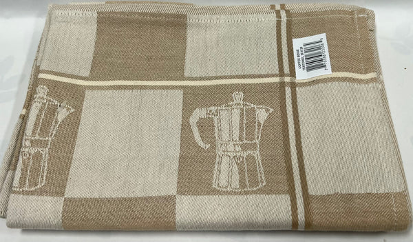 Kitchen Tea Towel -Coffee -Beige