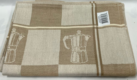 Kitchen Tea Towel -Coffee -Beige
