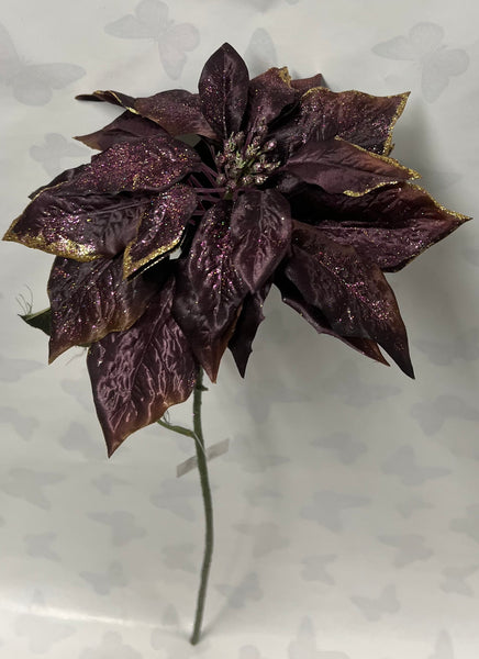 Christmas Pick- Purple Poinsettia