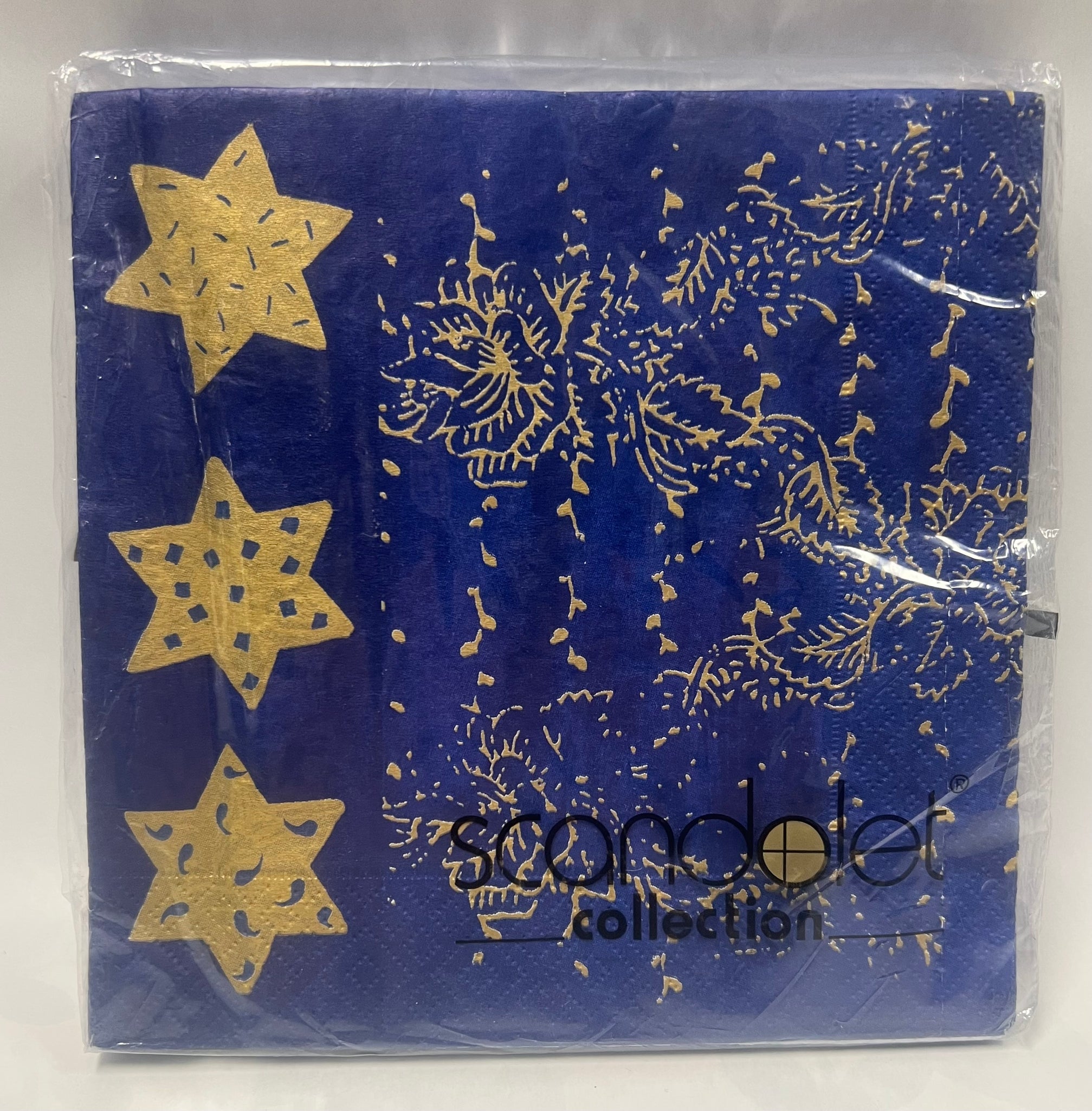 Luncheon Napkin- Zaubersterne -Blue/Gold