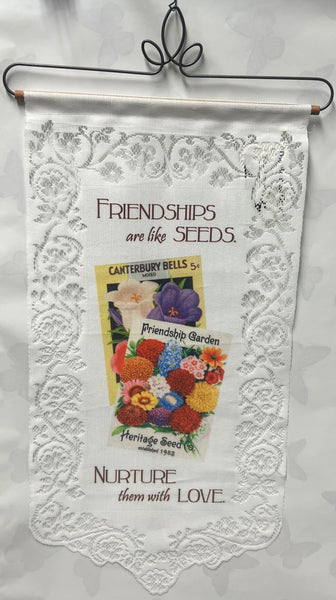 Seed Packets -Tracery Lace Wall Hanging