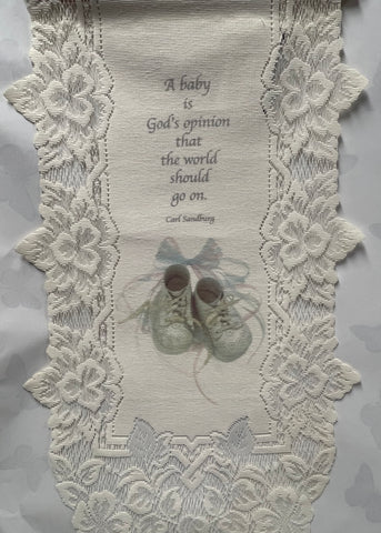 Baby Shoes -Lace Wall Hanging