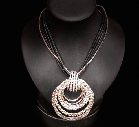 Silver Hoop Necklace