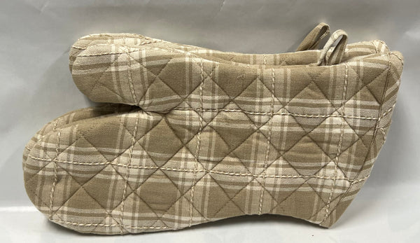 Oven Mitts - Nutral Plaid