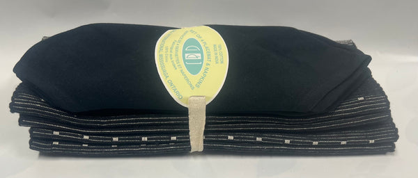 Black Cloth Placemat and Napkin Set