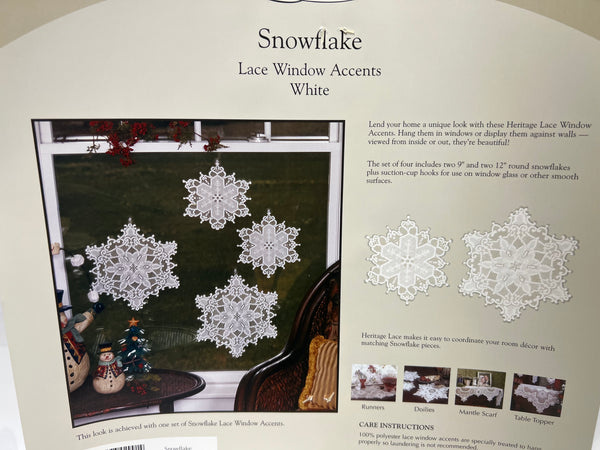 Snowflake -Lace Window Accents