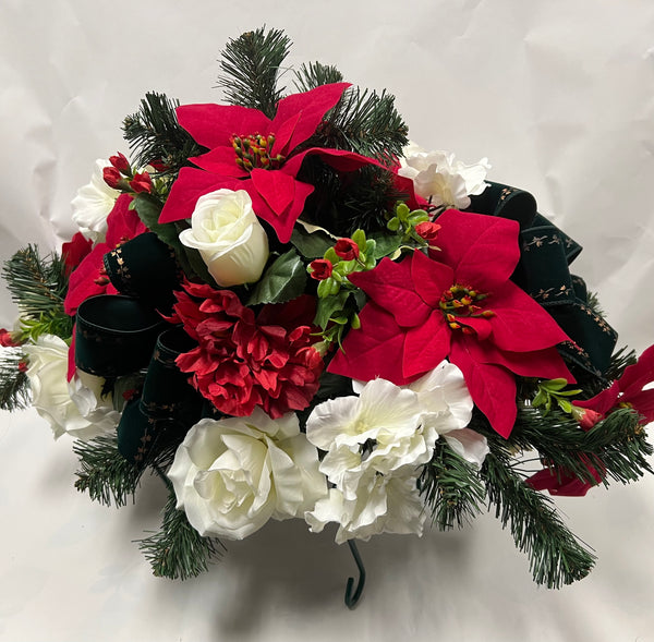 Artificial Stone Saddle -Red and Ivory