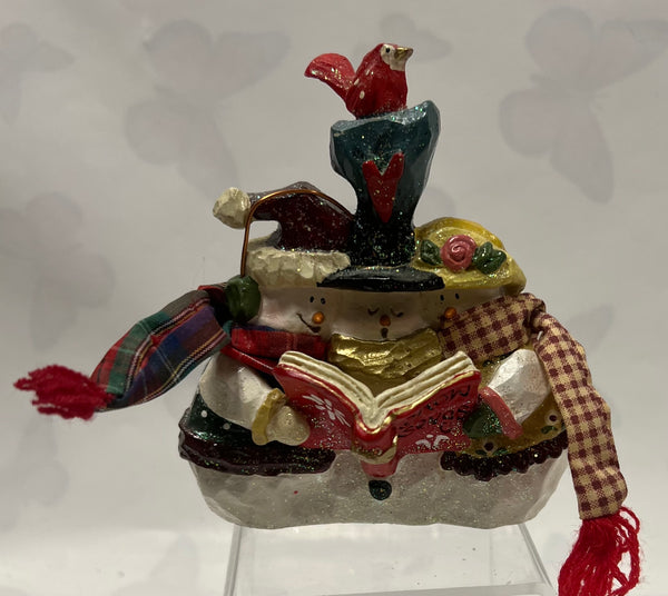 Caroling Snowman Figurine