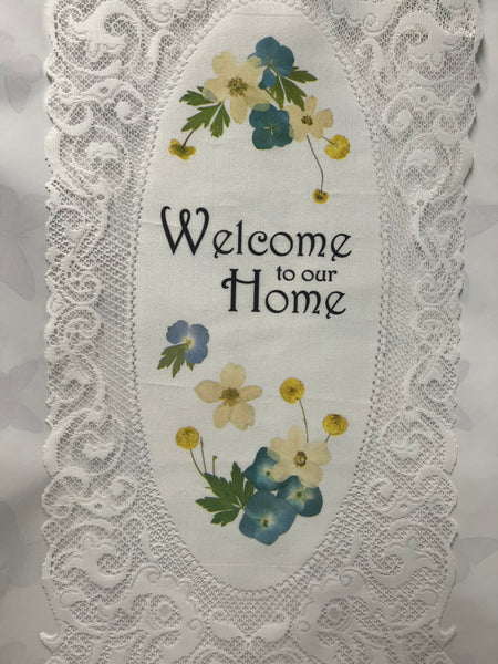 Welcome To Our Home -Lace Wall Hanging