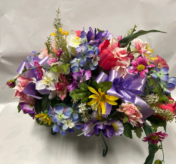 Artificial Stone Saddle- Mauve, Hot Pink, Periwinkle, Yellow, Peach and White