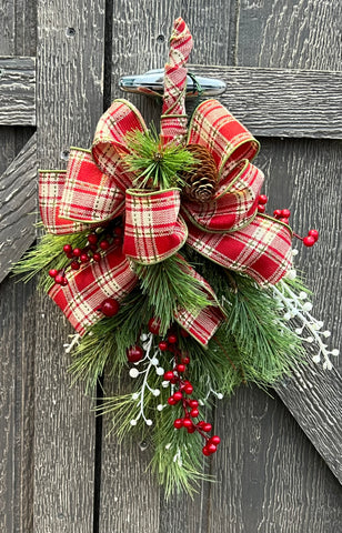 Small -Rustic Winter Swag