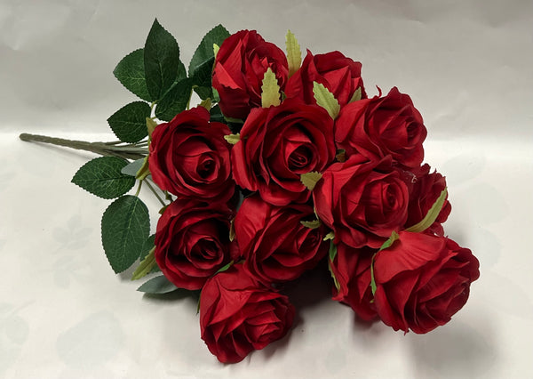 Artificial Rose Bush -Red