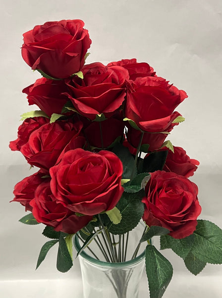 Artificial Rose Bush -Red
