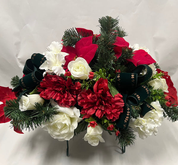 Artificial Stone Saddle -Red and Ivory