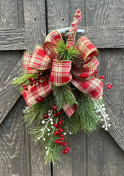 Small -Rustic Winter Swag