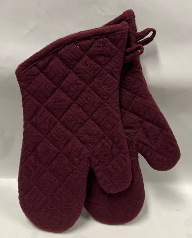 Oven Mitts - Burgundy