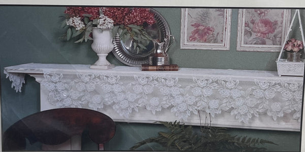 Mantle Scarf -Tea Rose - Ecru