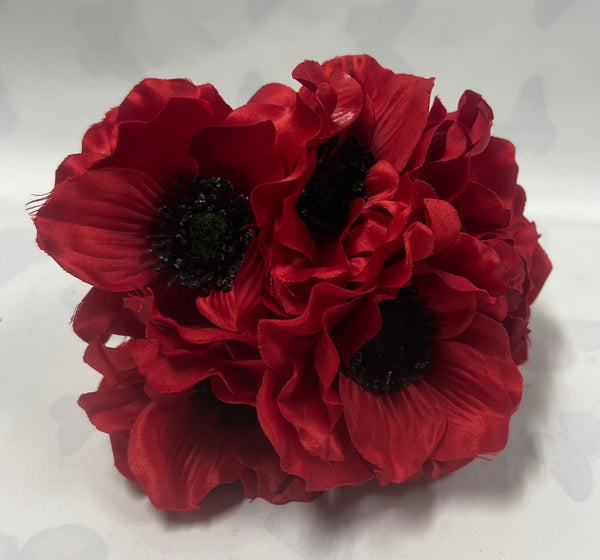 Artificial Poppy Bundle -Red