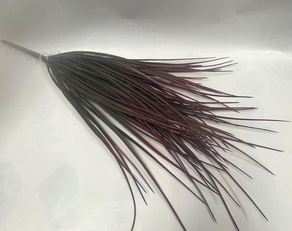 Plastic Grass Bush -Burgundy