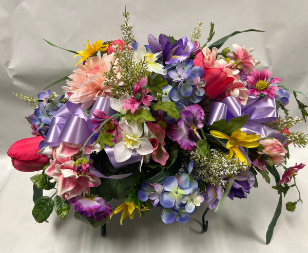 Artificial Stone Saddle- Mauve, Hot Pink, Periwinkle, Yellow, Peach and White