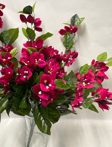 Artificial Bougainvillea Hanging Vine -Raspberry