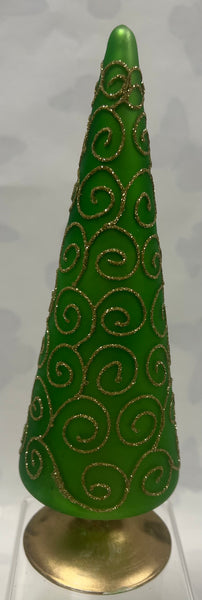 Small Green Glass Tree