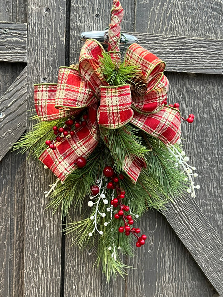 Small -Rustic Winter Swag