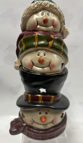 Snowman Tea Light Candle Holder