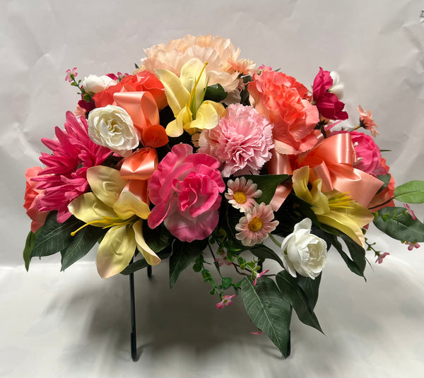 Artificial Stone Saddle -Hot Pink, Peach, White, Coral, Yellow and Soft Pink