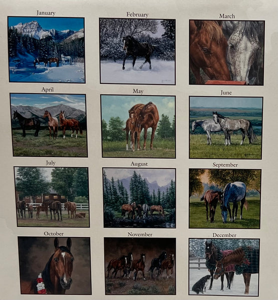 2026 Calendar -Hoof Beats