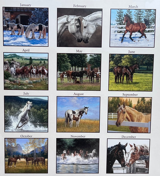 2027 Calendar -Hoof Beats