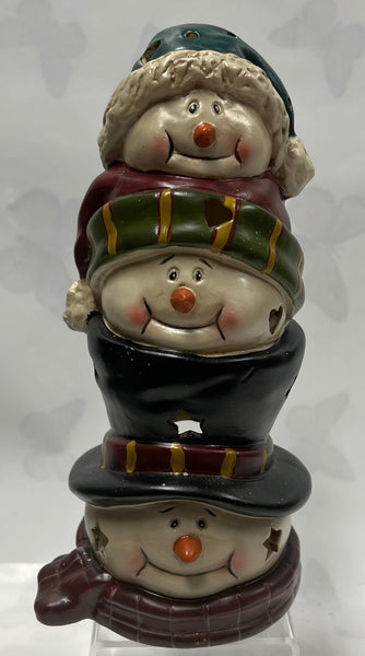 Snowman Tea Light Candle Holder