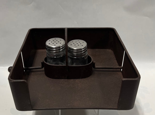 Metal Napkin Holder with Salt and Pepper Shakers