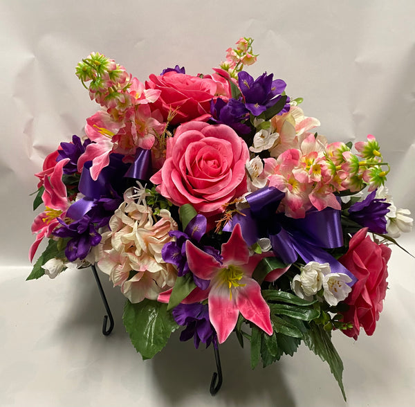 Artificial Stone Saddle - Pink, Purple,White and Peach