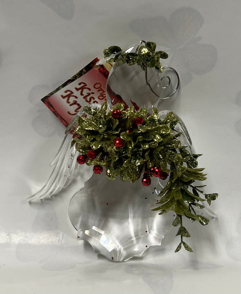 Kissing Krystals -Small Angel Ornament