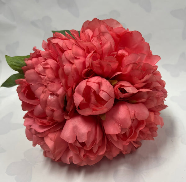 Peony Bouquet -Dark Coral