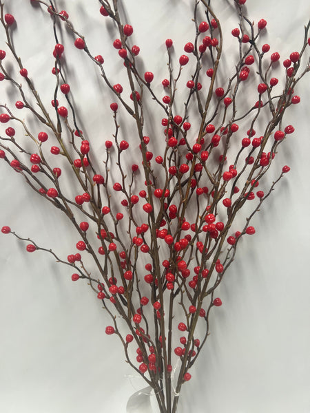 Red Plastic Berry Bush