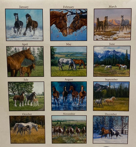 2025 Calendar -Hoof Beats