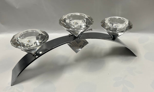 Diamond Trio Tea Light Candle Holder