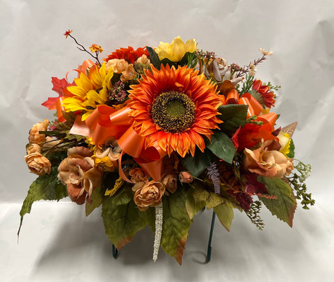 Artificial Stone Saddle - Orange, Yellow and Taupe