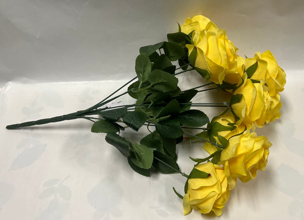 Artificial Rose Bush -Yellow