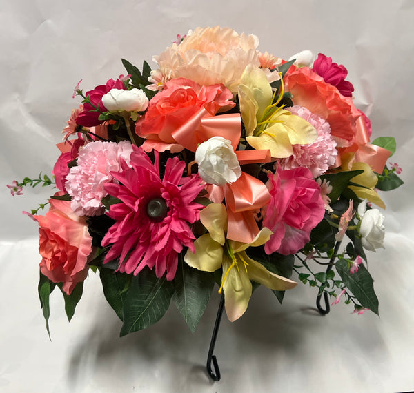 Artificial Stone Saddle -Hot Pink, Peach, White, Coral, Yellow and Soft Pink