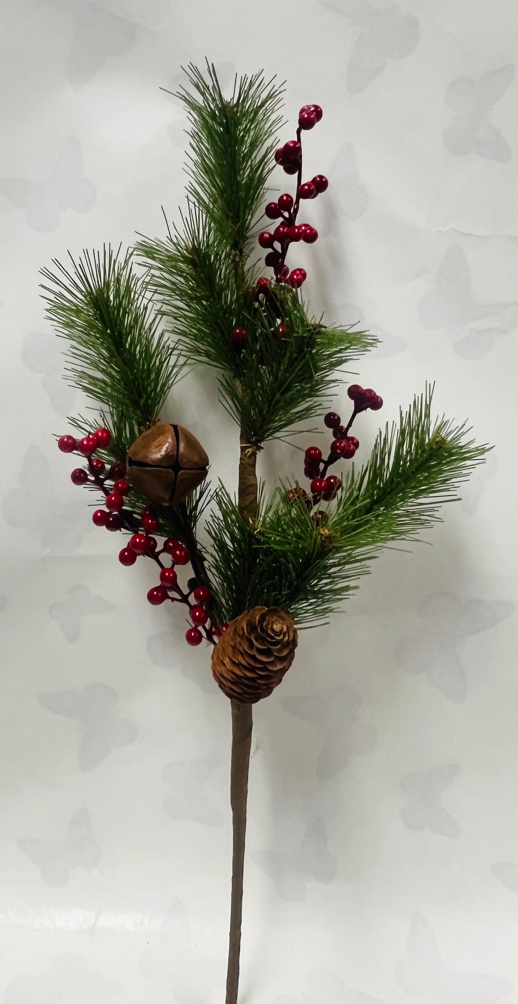 Christmas Cabin With Bell Pick