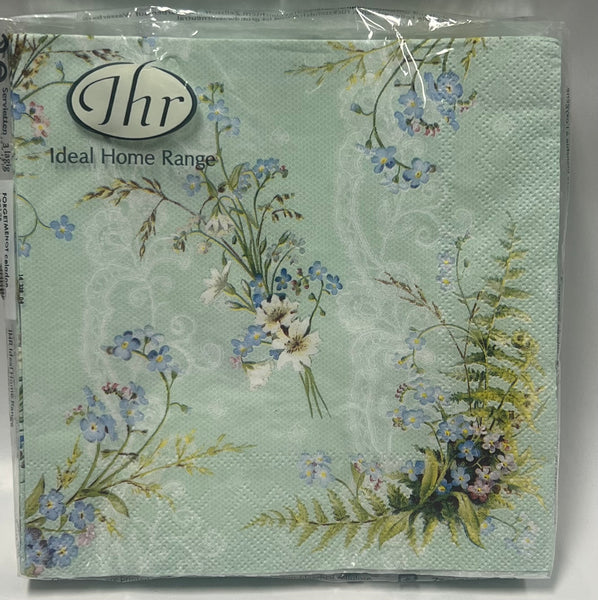 Luncheon Napkin -Forget Me Not Caladon -Mint Green