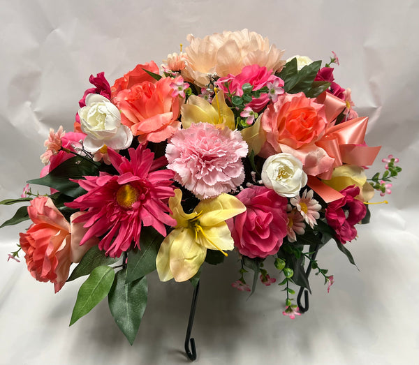 Artificial Stone Saddle -Hot Pink, Peach, White, Coral, Yellow and Soft Pink