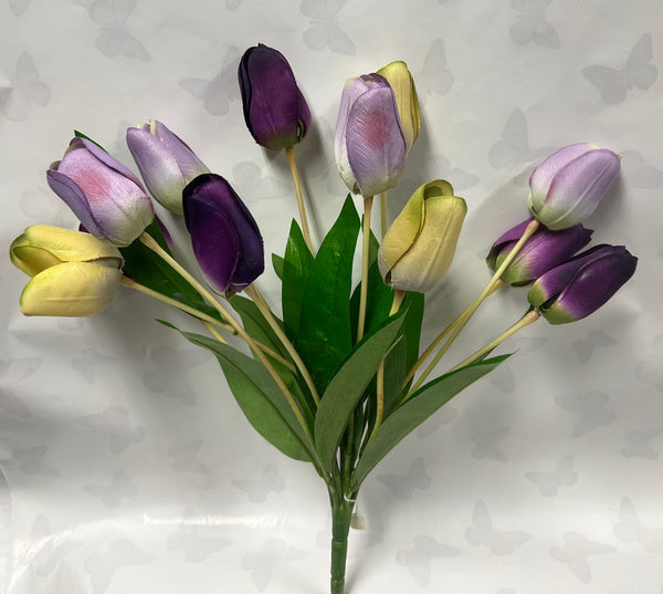 Tri-Colour Tulip Bush -Artificial